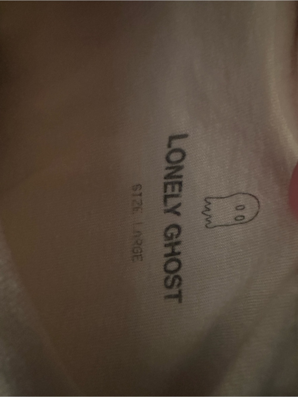 LONELY GHOST Cream Tee with Black Logo and Ghost Graphic - Picture 2 of 6